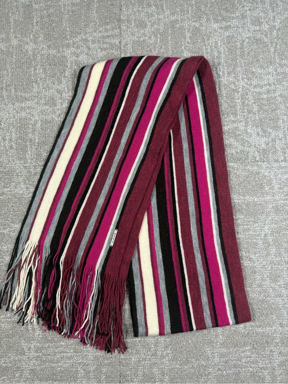Smartwool Scarf Colorful Thin Skinny Fringe Trim Basic Wool Warm Winter